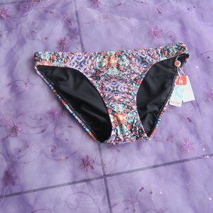Swim systems geometric bikini bottom multicolored size medium